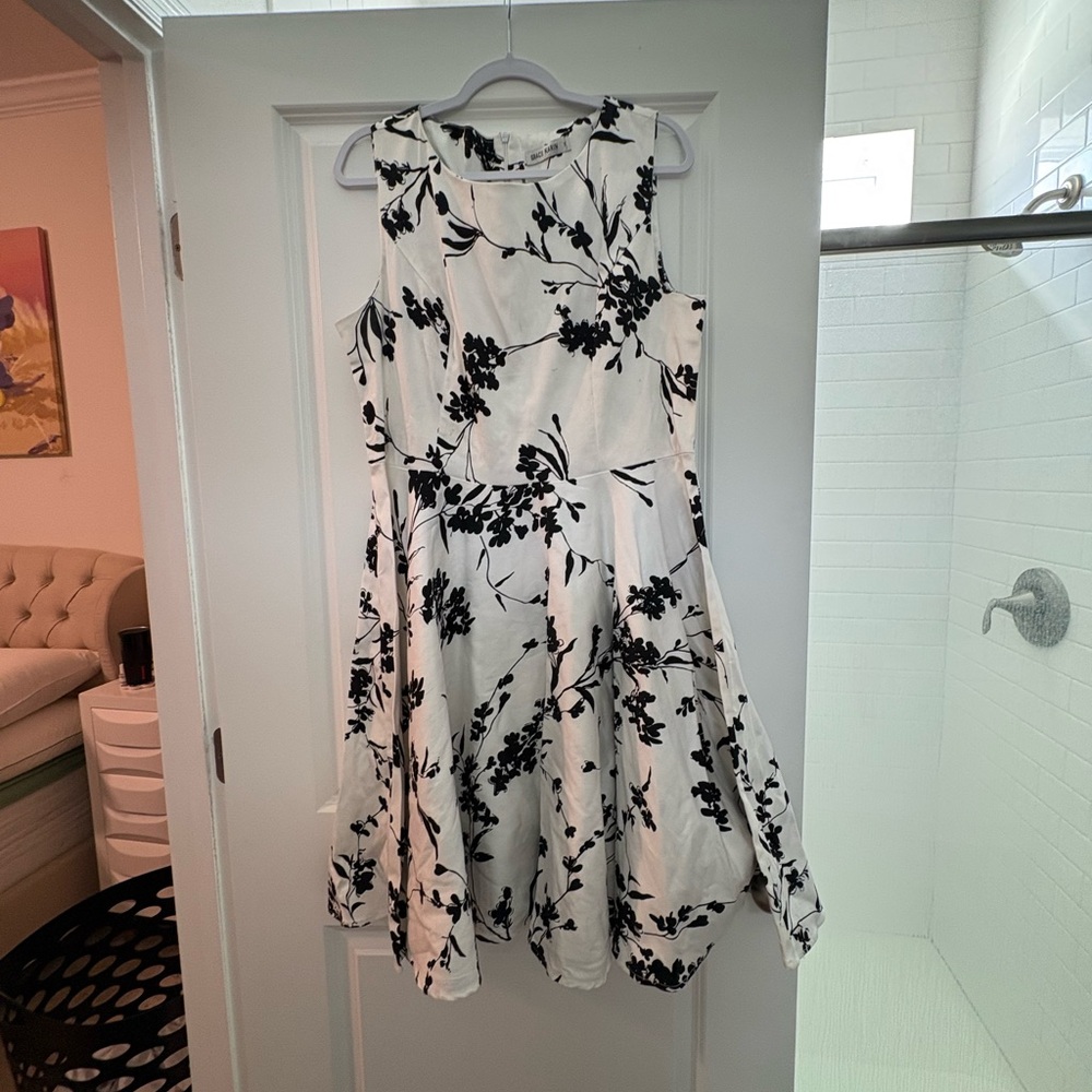 Grace Karin Elegant Black and White Midi Dress